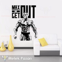 Max Or Get Out Fitness, Spor Salonu Duvar Sticker