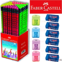 Faber Castell 72 Kurşun Kalem Krşk Renk + 4 Açacak + 6 Silgi