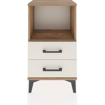 Arges Komodin Tek Raflı 2 Çekmeceli 44x30x80 Çam-aytaşı Atlas Çam