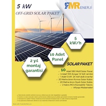 5 Kw Off-grid Solar Çatı Paket