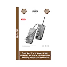 Özel Seri 7'si 1 Arada Hdmı Ethernet Vga Hub Dönüştürücü Teknoloji Bilgisayar Masaüstü