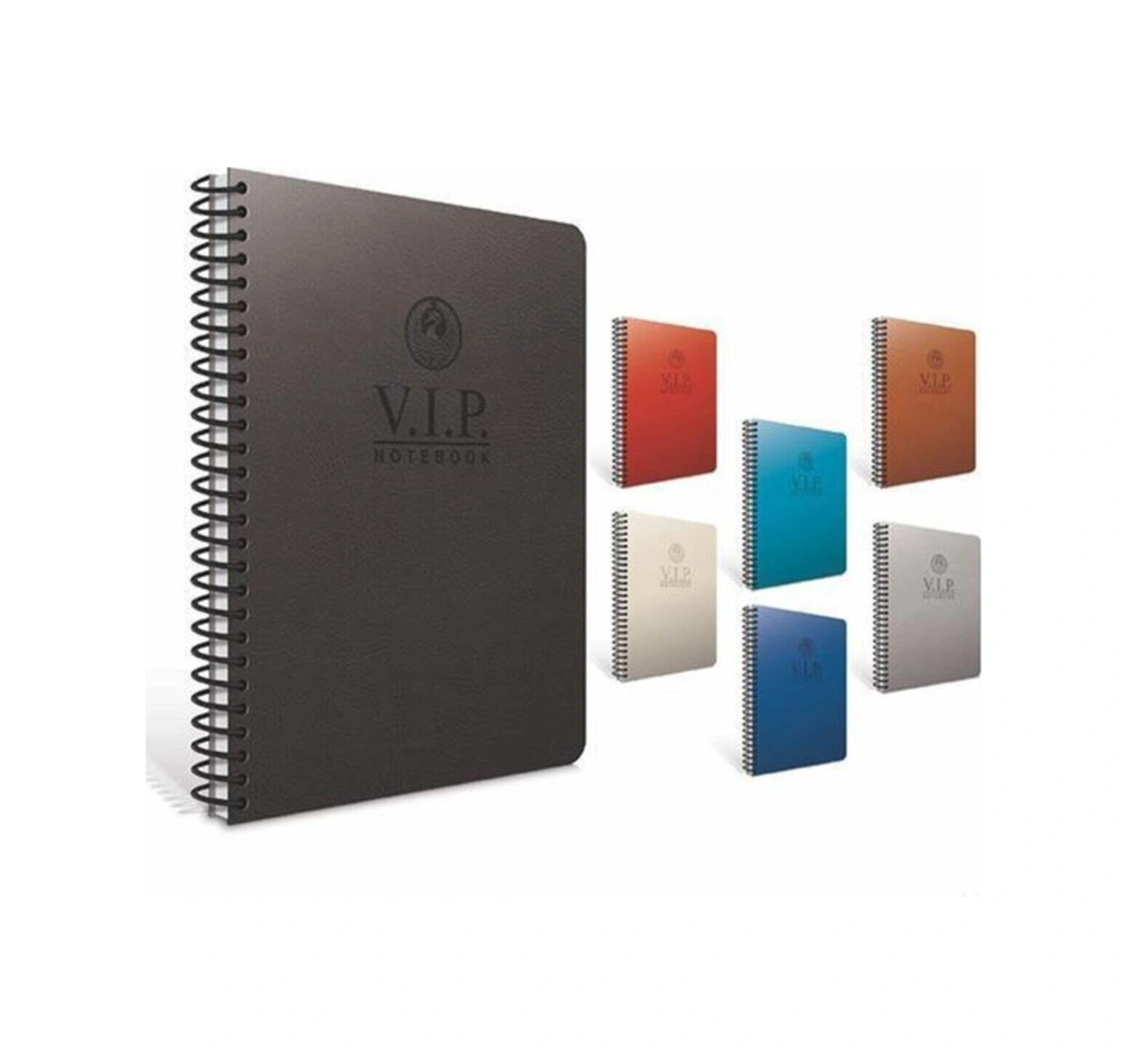 Vıp Spiral Deri Kapaklı Defter 17 24 -140 Yaprak Kareli