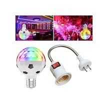 Sones Zqmqd-001 6 Led'li Renkli Döner Işık Magic Ball Atmosfer Işığı, Özellik: Beyaz+evrensel Tutucu Çok Renkli