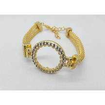 Soma Tesbih Çeyreklik Hasır Pirinç Lak Kaplama Taşlı Çerçeve Bileklik Çok Renkli