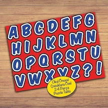 Renkli Türk Alfabesi Çocuklara Özel Puzzle Yapboz Tablo-177pz