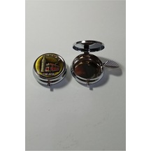Mini Taşınabilir Cep Küllüğü - Mini Cep Küllüğü - Çanta Küllüğü 5cm - İstanbul Galata Desenli Kapaklı Metal Mini Kül Tabağı