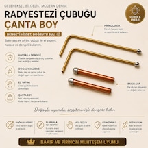 Radyestezi Çubuğu Su Arama Çubuğu Bakır Sap Pirinç Çubuk - Çanta Boy - Radyastezi Çubuğu Su Boşluk Degerli Maden Enerji Hatları Tespiti Çakra Açma Meditasyon 0
