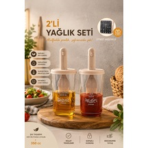 Porsima 0520 2'li Etiketli Silikon Fırçalı Yağlık Sosluk Cappucci