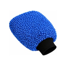 Mikrofiber Oto Araba Yıkama Kurulama Havlusu, El İçi Girmeli Orta Boy Çift Katlı Araç Kurutma Ve Torpido Silme Bezi Mavi