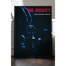 Mr. Robot Siyah Ahşap Çerçeveli Poster, Film Duvar Tablosu