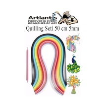 Ayrex Artlantis Quilling Seti 5 Mm İnce 1 Paket Quling Kağıt Katlama Kıvırma Sanatı Telkari Kuiling Karışık Ren