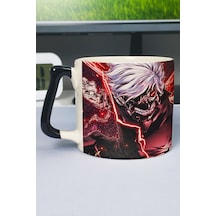 Tokyo Ghoul Anime Baskılı Seramik Lüks Kupa 1 Adet Özel Siyah Kulp Dalga Kulp V5d Çok Renkli