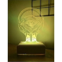 All Seeıng Eye Gece Lambası 3D 16 Renk