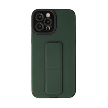 İphone 12 Pro Max Kılıf Mega Standlı Silikon - Yeşil