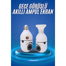 Gece Görüşlü Akıllı Dönebilen Ev Kamerası Ampül Kamera Mh-hs8800-1564