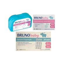 Bruno Serum Fizyolojik 5X20 Flakon + Bruno Baby Nazal Aspiratör Yedek Uç + Bruno Baby Nazal Aspiratör