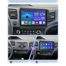 Honda Civic Fb7 2012-2015 Uyumlu 4gb Ram 64gb Android Navigasyon Multimedya Tesla Ekran Android Teyp Double Teyp Kablosuz Carplay Android Auto Bluetooth Wifi Gps Geri Görüş Kameralı 9"