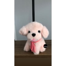 Sevimli Dil Çıkaran Köpek Peluş Oyuncak Anahtarlık Hediyelik Uyku Arkadaşı 15 Cm PEMBE