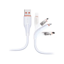 Hytech Hy-x235 1.2m 3a Micro Usb Beyaz Data Kdo