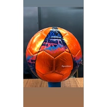 Parlak Dikişli Futbol Topu 5 Numara + Şişirme Pompası Li Turuncu