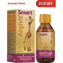 Smart Fosfotidilserin Kolin L-karnitin L-arjinin Multivitamin Multimineral Şurup 150 Ml 3 Lü Paket