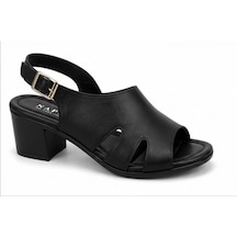 N Napa Shoe Np.1543.siyah Deri Sandalet