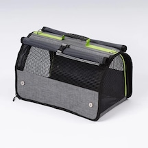 Reyo Brave Paws Flybag Plastik Yırtılmaz Fileli Kedi Ve Köpek Taşıma Çantası Seyahat Çantası Gri 45x25x26cm