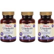 3 Adet Balen Çörekotu Yağı 80 Kapsül 1380 MG Çörek Otu Soğuk Pres