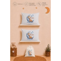 İsme Özel Erkek Bebek Hediyesi 2 Adet 35x45 %100 Pamuk Yastık Kılıfı Ve Ham Bez Bebek Kıyafet Kesesi 1038y2k0x