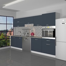 Decoraktiv Elite 280y Ankastre Boy Dolaplı Mdf Hazır Mutfak Dolabı - Tezgah Dahil - Antrasit