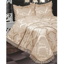 Çeyiz Diyarı Fransız Güpürlü Lunox Yatak Örtüsü Cappucino (516635975) Cappucino