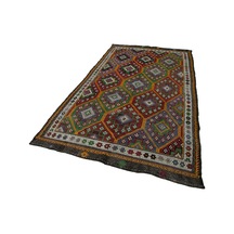 Bespoky 35623 Geometrik Etnik Salon Kilimi Çok Renkli