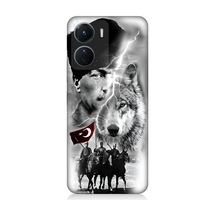 Vivo V16 Uyumlu Atatürk Kurt Ve Bayrak Desenli Silikon Kılıf