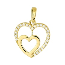 Goldkupe 14 Ayar Altın Kalp Kolye Ucu 0,94 Gr-3405