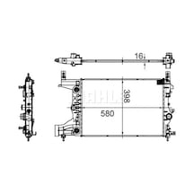 Mahle Cr 2122 000s Motor Su Radyatoru M,t Cruze F16d Astra J A14xel A14xer A16xer
