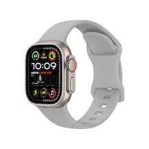 Watch Ultra 49mm Uyumlu Mkst Krd-131 Silikon Kordon Strap Kayış-gri