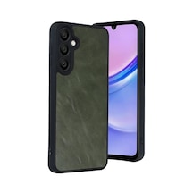 Samsung Galaxy A57 5g Uyumlu Aras Deri Kapak - Yeşil