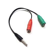 3,5 Mm Akıllı Telefon Adaptörüne Pc Kulaklığı - Çift 3,5 Mm'den 3,5 Mm'ye Dönüştürün, Apple İphone 6/6s/6+/5s/se İpad Samsung Galaxy S10/s9/s8/s7 Ve Çoğu Telefonla Uyumlu Bilgisayar
