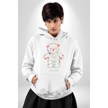 Sadece Yaşamak Kadın Erkek Beyaz Kapüşonlu Sweatshirt Hoodie Beyaz