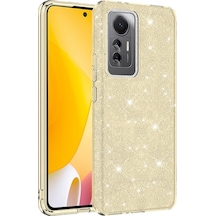 Xiaomi Mi 12 Lite İle Uyumlu Luxury Simli Taşlı Parlak Silikon Tam Koruma Kadın Telefon Kılıfı Kapak