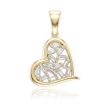 Baget Heart Kolye Ucu Sarı
