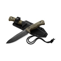 Lionsteel T6 Cpm 3v Satin Blade Green Canvas Kamp Bıçak Çok Renkli