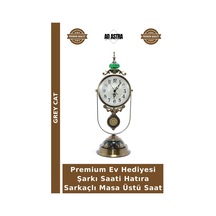 Premium Ev Hediyesi Şarkı Saati Hatıra Sarkaçlı Masa Üstü Saat Çok Renkli