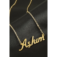 Hnrlıshp Aşkım İsimli Kolye -sarı altın 62801318