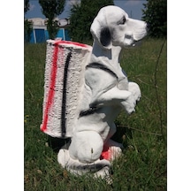 M3 Kemikli Sevimli Köpek Iç Dış Mekan 55Cm Şemsiyelik Sepetli Heykel Kemik