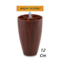 Bro Vidalı Oval Plastik 12 Cm Ceviz Mobilya Dolap Kanepe Koltuk Baza Yükseltici Ayağı Ayakları.