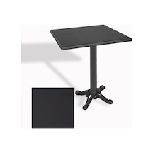 Çipa Döküm Ayak Kare Masa 80x80 Cm - Werzalit, Wermodin Ve Allzalit Tabla - Siyah Çok Renkli