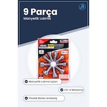 9 Parça Manyetik Somun Adaptör Lokma Takımı 5 Mm 13 Cr-v Araç Tam
