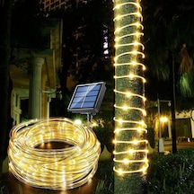 10m 100 Led Solar Led Işık Gün Işığı Açık Mavi