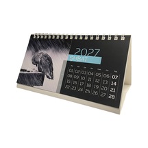 2027 Yılı 9x17 Cm Spralli Bristol Masa Takvimi Model 5